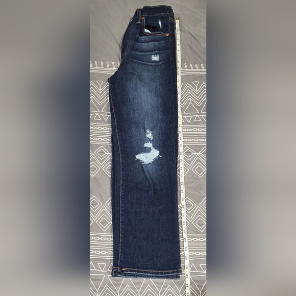 Levis Ribcage Ankle Straight Distressed Jeans Size 24 - Picture 2 of 9